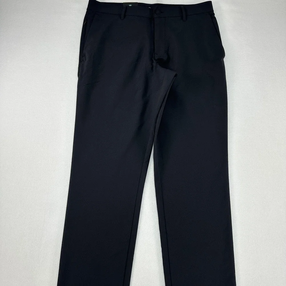 Banana Republic Pants Mens 32x34 Black Flat Front Travel Dress Slacks Prep Daily